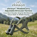 eloravyn™ MeadowCarry Adjustable Binocular Harness, Cross-Back Shoulder Strap for Bird Watching, Nature Walks & Wildlife Viewing