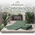 eloravyn™ QuietRest Folding Foam Sit Pad, Portable Outdoor Seat Cushion for Bird Watching, Hiking & Park Benches