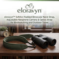 eloravyn™ SoftArc Padded Binocular Neck Strap, Adjustable Neoprene Camera & Optics Strap for Birdwatching and Outdoor Travel